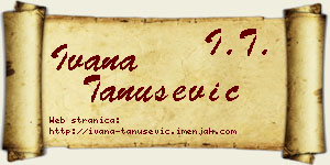 Ivana Tanušević vizit kartica